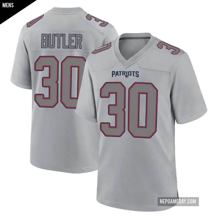 Men's New England Patriots ＃30 Eric Butler Game Silver Atmosphere Fashion Jersey